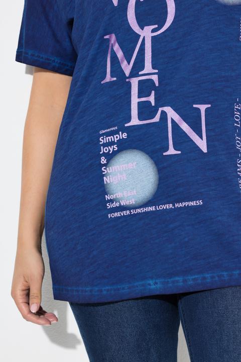 Produktbild Ulla Popken T-Shirt, Schriftmotiv, Oversized, Rundhals, Halbarm (62)