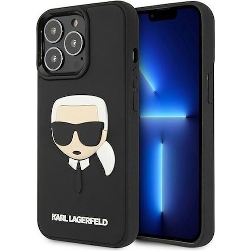 Karl Lagerfeld Karlas Lagerfeldas KLHCP13LKH3DBK iPhone 13 Pro (Apple iPhone 13 Pro), Smartphone Hülle, Schwarz