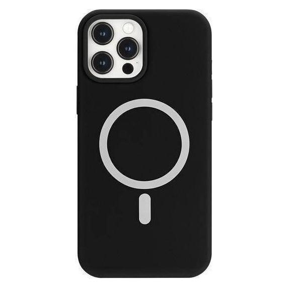 Mercury MagSafe silicone iPhone 12 Pro Max 6.7 inches black (Apple iPhone 12 Pro Max), Smartphone Hülle, Schwarz