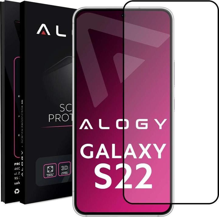 Produktbild Alogy Tempered glass for Full Glue case, suitable for Samsung Galaxy S22 Black (1 Stk., Samsung Galaxy S22+)
