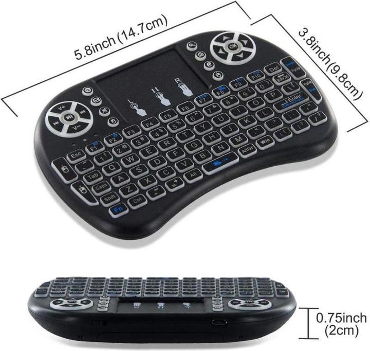 Actual product image Pferd Riff MK-1 Bluetooth Mini Backlit Keyboard for Smart TV (Eng. Int., Wireless)