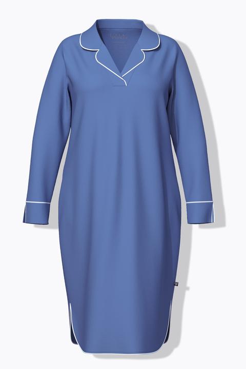 Immagine prodotto Ulla Popken Camicia da notte con revers, pistagna e maniche lunghe (46, 48)
