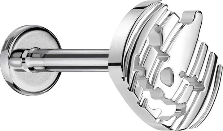 Actual product image Star Piercing Micro labret rod silver with 0.8 mm internal thread (without brass, Titanium)