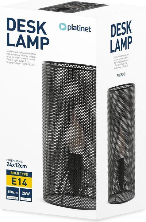 Image du produit Platinet Lampe de table noir (PTL2524B) (E14)