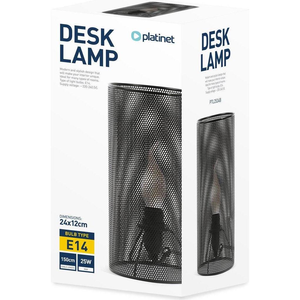 Thumbnail - Platinet, Tischlampe, Table lamp black (PTL2524B) (E14)