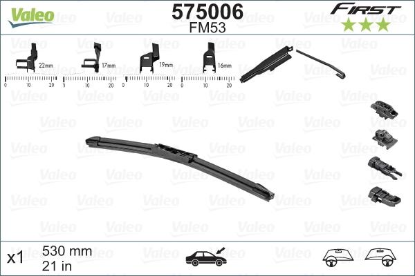 Actual product image Valeo Wiper Multiconnection 530 mm