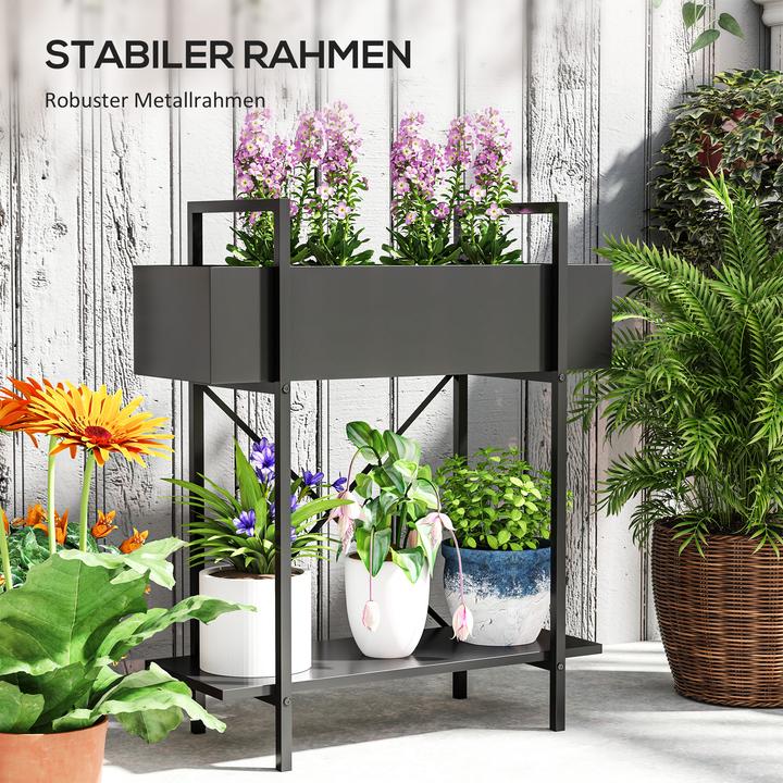 Produktbild Outsunny Pflanzenständer Metall Schwarz