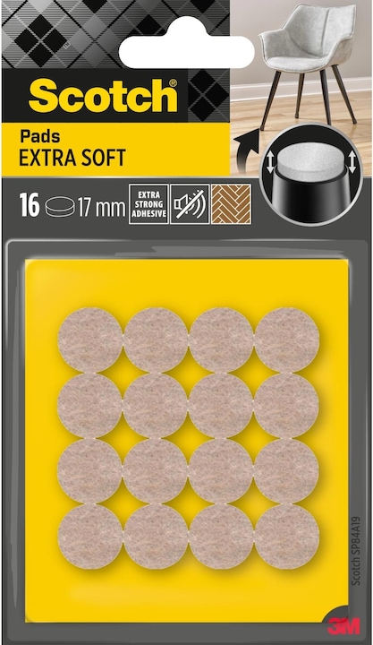 Actual product image Scotch Extra soft round felt glides (Felt gliders, 16 Piece)