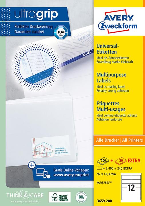 Image du produit Avery Labels universels