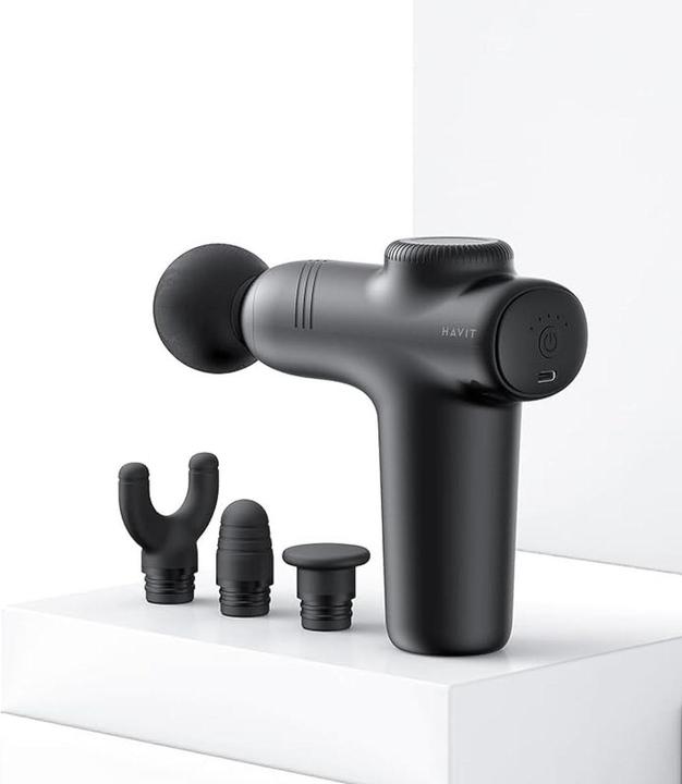 Produktbild Havit - Mini Massage Gun (MG1508) - 7.4V, 15W, 3000RPM, 1500mAh - Black (5 Stufen, 120 min)