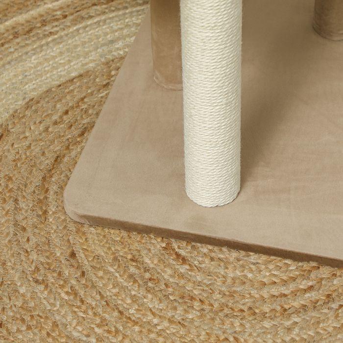 Produktbild Swisshandel24 Kratzbaum 86 cm Katzenbaum mit Spielball, für Katzen bis 7 kg, Kaffee (86 cm, Kaffee)