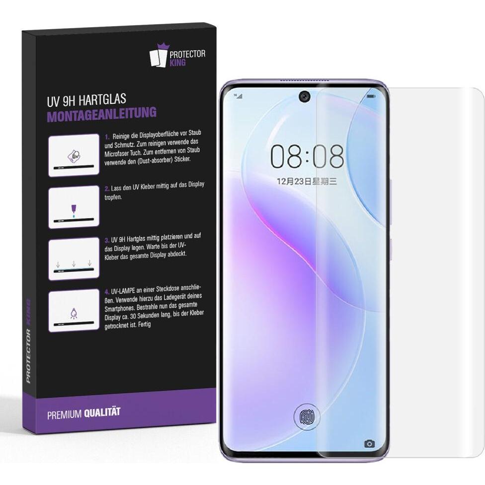 Thumbnail - Protectorking 2x UV Liquid Echtes Tempered 9H Panzerhartglas 3D KLAR (5 Stück, Huawei Nova 9), Smartphone Schutzfolie