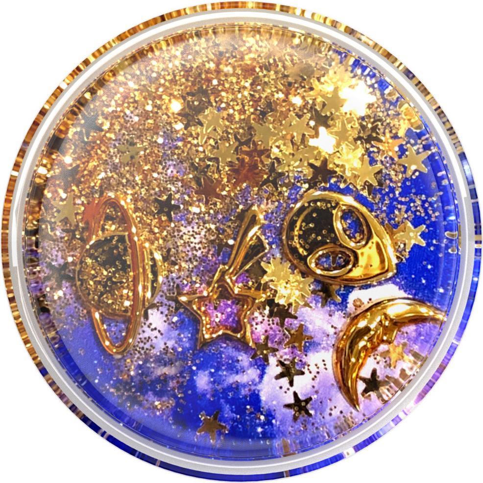 Thumbnail - PopSockets PopGrip Luxe Tidepool Cosmic Escape, Smartphone Halterung, Weiss, Violett, Blau, Gold