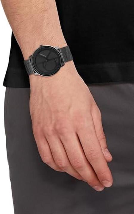 Immagine prodotto Calvin Klein Orologio analogo al quarzo con quadrante nero e cinturino a maglia (Orologio da polso analogico, 40 mm)