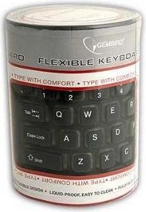 Produktbild Gembird FLEXIBLE USB ENG/Juodas KB-109F-B (DE, Kabelgebunden)