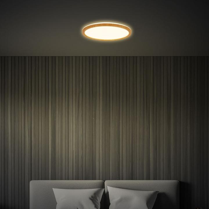 Produktbild Briloner Ultra flat LED Panel with wooden coloured frame (2400 lm)