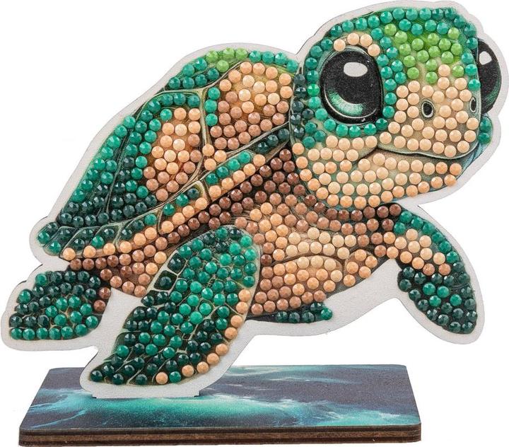Craft Buddy Ozean Schildkröte, Crystal Art Buddy, ca. 11x8cm