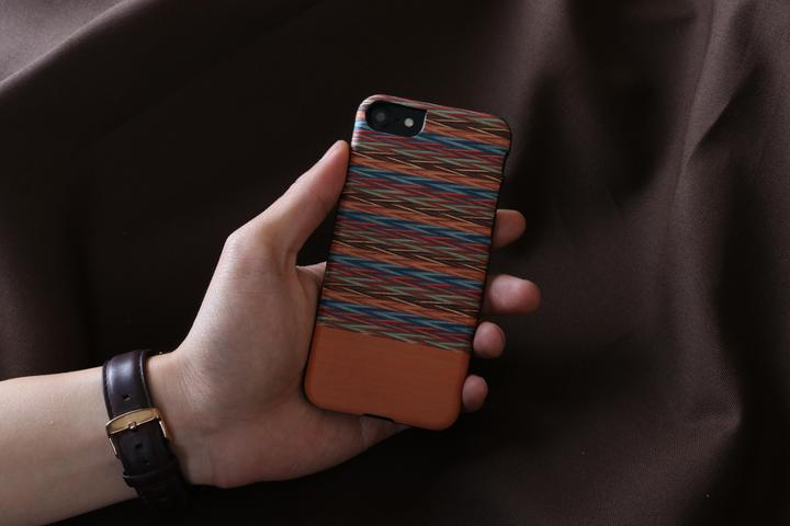 Produktbild Man.Wand &WOOD case for iPhone 7/8 browny check juodas (Apple iPhone 7)