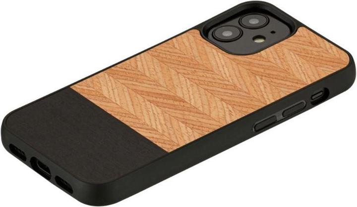 Produktbild Man.Wand & WOOD case for iPhone 12 mini herringbone nero black (Apple iPhone 12 mini)