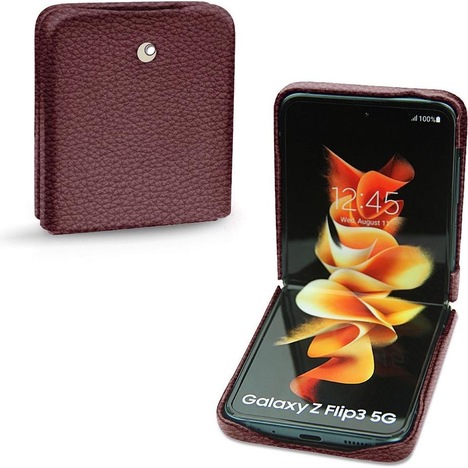 Noreve Lederschutzhülle (Samsung Galaxy Z Flip3), Smartphone Hülle, Violett