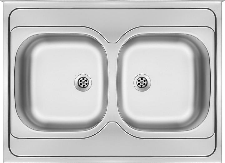 Produktbild No Name 2-Becken-Spüle aus Stahl - Auflage (Einbauspüle)