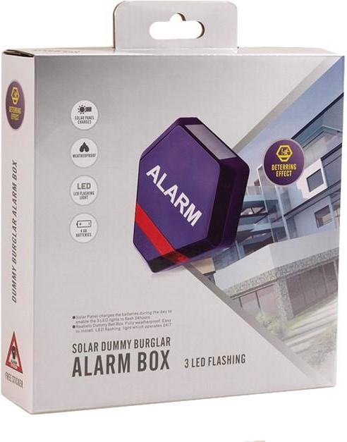 Produktbild Maclean DC3200S CE DC3200S Fake Alarm Siren System Dummy 3x LED solar, sidabrinis