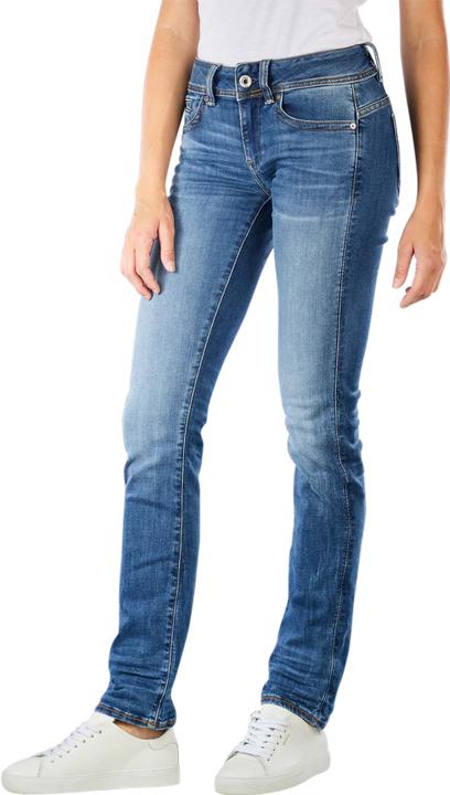 Produktbild G-Star Midge Zip Mid Straight Jeans medium indigo aged (W31/L36)