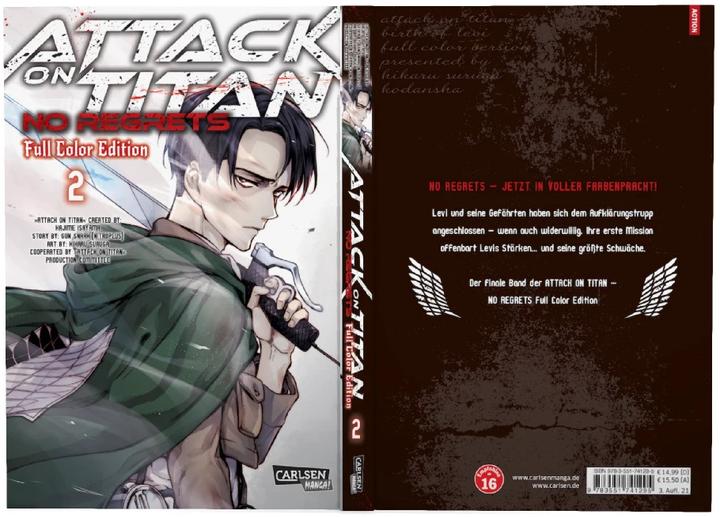 Produktbild Attack On Titan - No Regrets Full Colour Edition 2 (Deutsch, Hajime Isayama, 2018)
