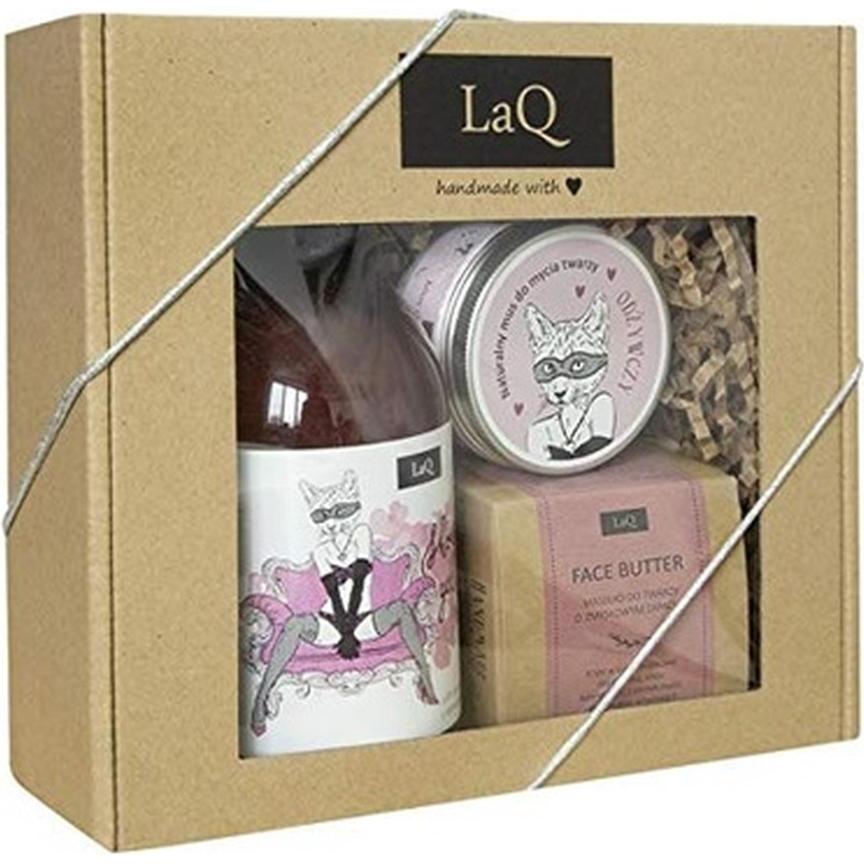 LaQ, Set regalo bellezza, Zestaw*Kocica żel p/ prysznic 500ml + mus+masł (Set per la cura dei capelli)