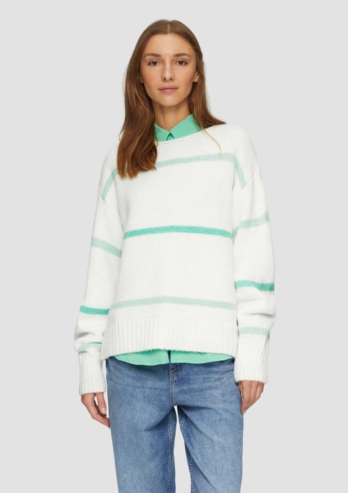 Produktbild S.Oliver Strickpullover Gestreifter Strickpullover mit Rollkante (48)