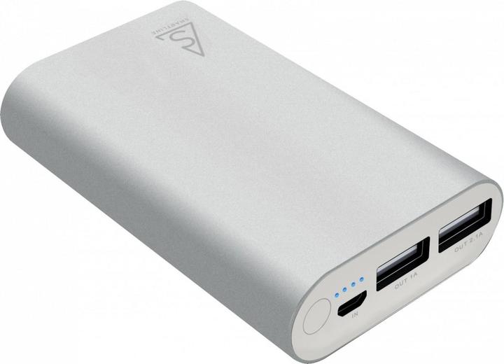 Holdit Powerbank Smartline 7500 mAh Silver (613374) (7500 mAh, 27.75 Wh)