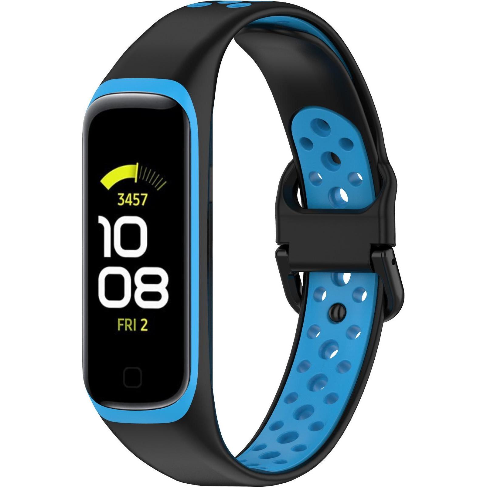 Strap-it Sportarmband (Silikon), Uhrenarmband, Schwarz, Blau, Mehrfarbig