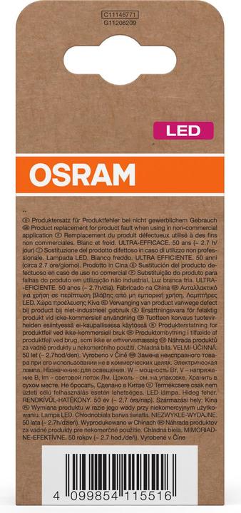 Image du produit Osram Lampe LED classe d'efficacité A filament CLASSIC 7.2W 840 claire E27 1521lm 4000K blanc neutre (E27, 1521 lm, 6x)