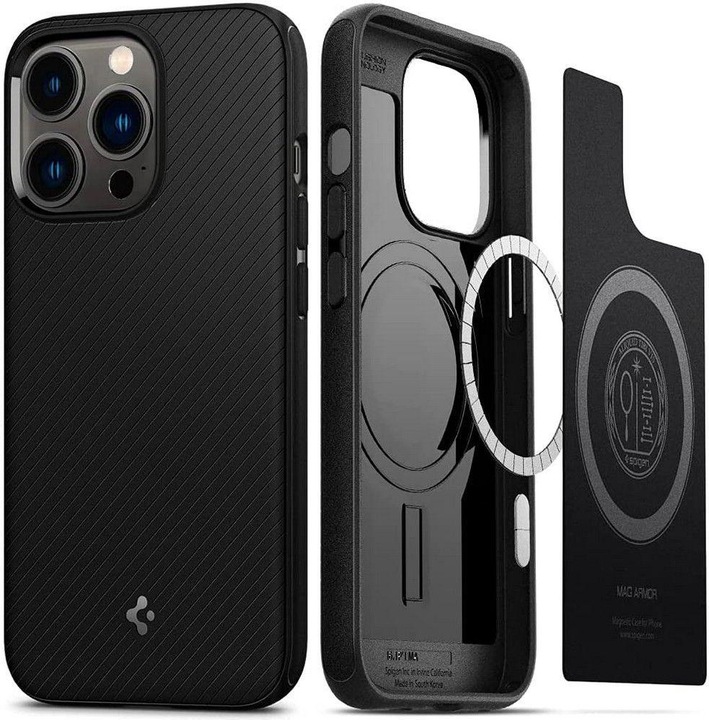 Produktbild Spigen Core Armor Mag Case Cover for iPhone 13 MagSafe compatible case black matte (Apple iPhone 13)