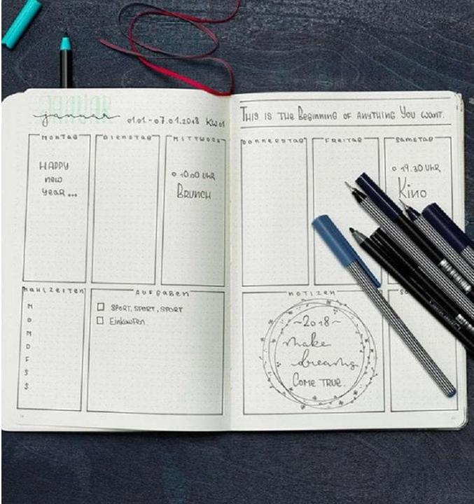 Produktbild Mein Bullet Diary selbstgemacht. So wird dein Kalender zum Kreativbuch (Deutsch, Nathalie Güllü, 2018)
