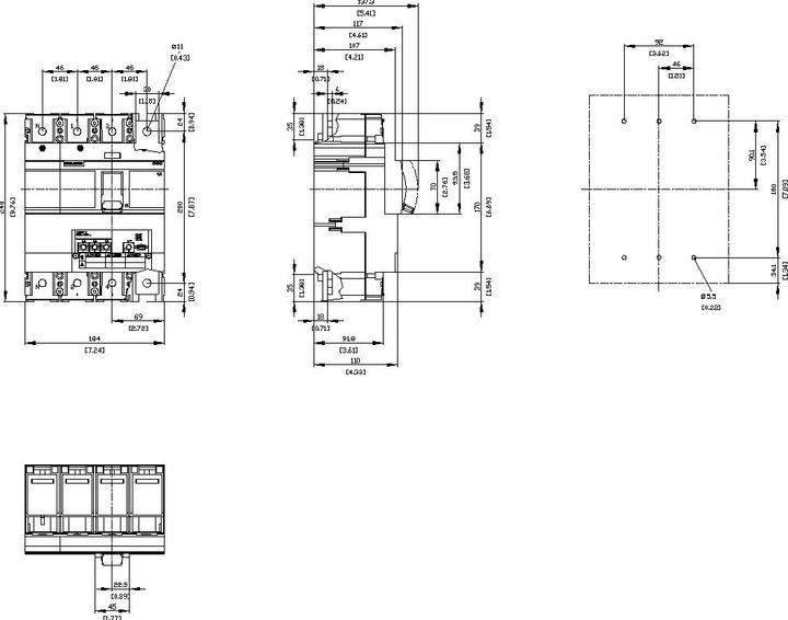 Immagine prodotto Siemens Interruttore automatico 400A 4p 150-400A/In 3VA6440-6HL41-0AA0