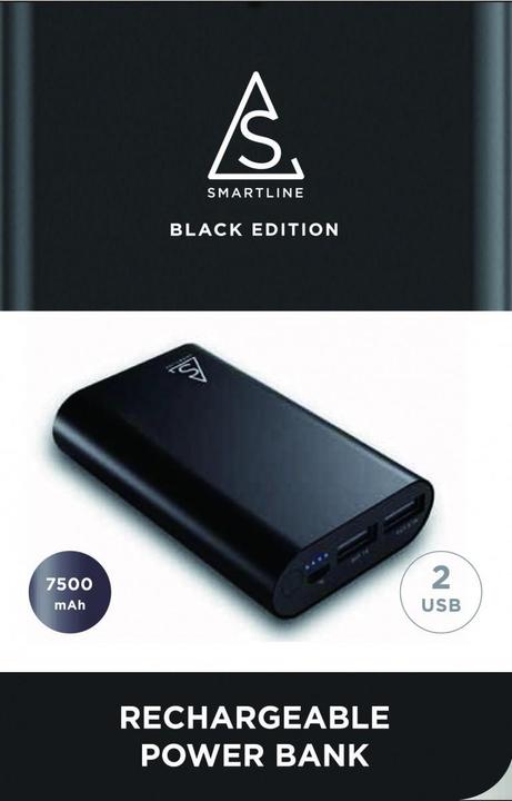 Actual product image Holdit Powerbank Smartline 7500 mAh Juodas (613373) (7500 mAh, 27.75 Wh)