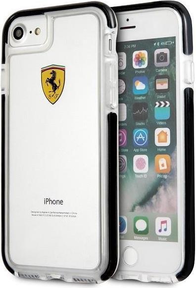 Produktbild Ferrari hard case FEGLHCP7BK iPhone 7/8 SE2020 shockproof transparent black (Apple iPhone 7, Apple iPhone 8, Apple iPhone SE)