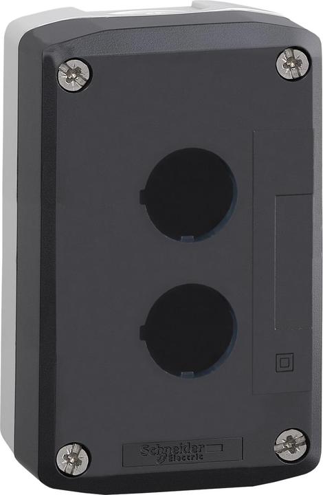 Produktbild Schneider Electric Tastergehäuse 22mm 2 Loch grau