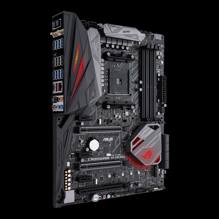 Produktbild ASUS Rog Crosshair Vi Hero Wifi (AM4, AMD X370, ATX)