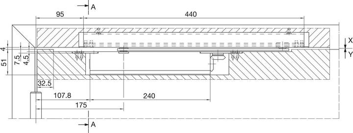 Produktbild Geze Türschliesser integriert BOXER 2V, EN 2-4, Standard, silberfärbig (Indoor)