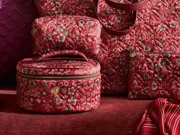 Produktbild PIP Studio Cleo Kosmetiktasche gesteppt Daisy Dreams rot 26cm