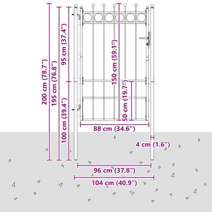 Produktbild vidaXL Modernes Gartentor