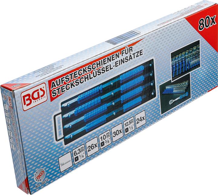 Actual product image BGS Clip-on rail set (6.3 mm, 10 mm, 12.5 mm)
