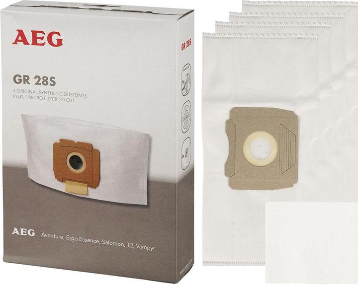 Produktbild Electrolux GR28S Staubsaugerbeutel (4 Synthetik Staubbeutel, 1 Mikrofilter, optimale Filtration (4x)