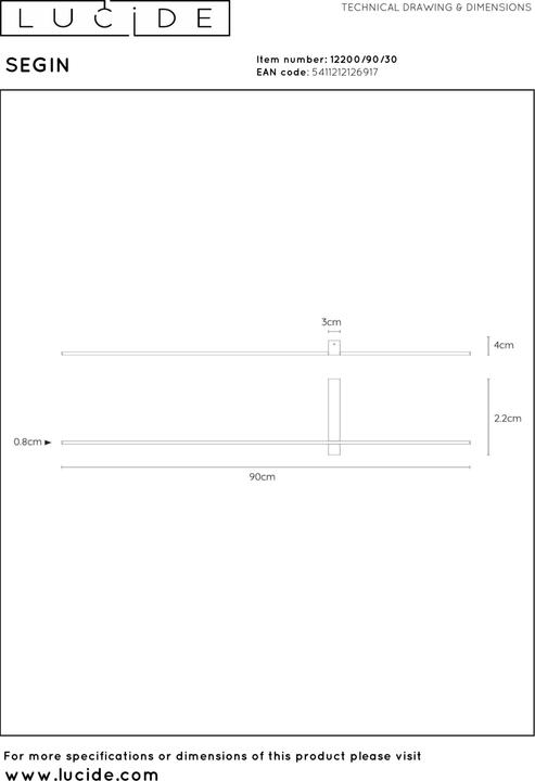 Actual product image Lucide Segin (400 lm)