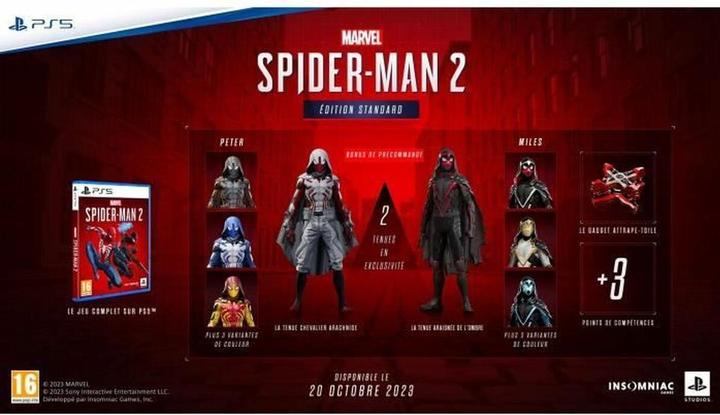 Actual product image Sony MARVEL&aposS SPIDER-MAN 2 P5 VF (PS5, FR)
