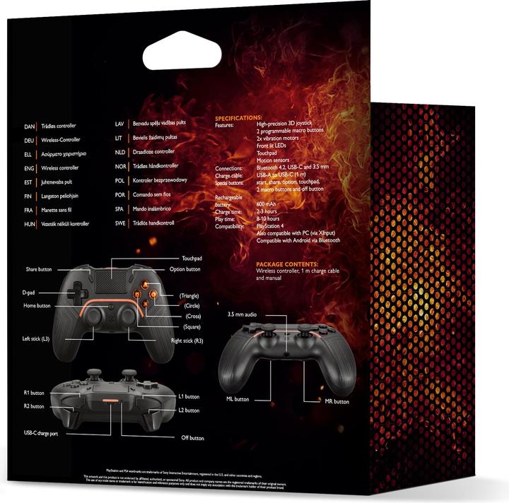 Actual product image Deltaco Gaming Wireless PS4 & PC Controller (PS4, Android, PC)