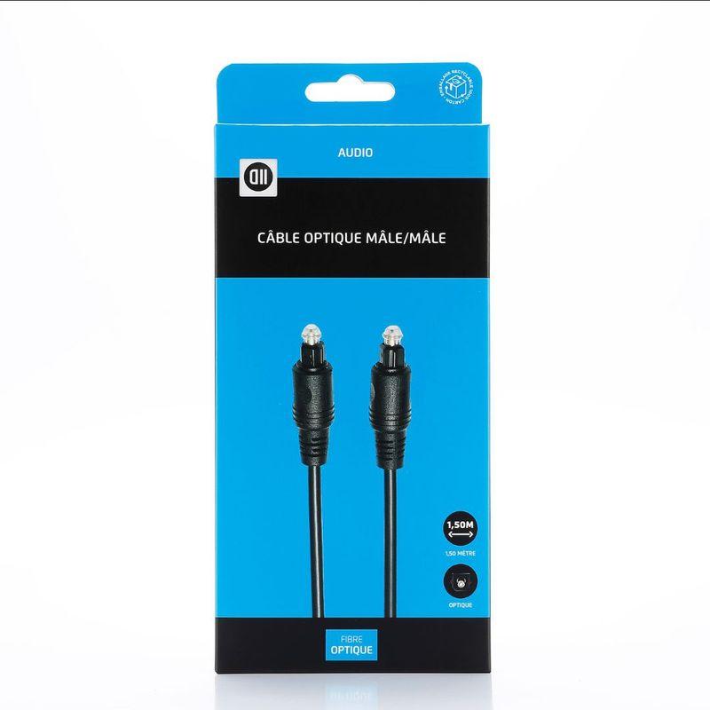 D2 Diffusion Cavo Audio Optique Toslink compatibile vers Toslink + Adaptateur jack 3.5mm 1,5m (1.50 m, Cavo Toslink), Cavo audio