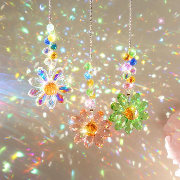 Productafbeelding Alopini Suncatcher kristal raam, 6 stuks zon kralen hanger decoratie, raamdecoratie opknoping